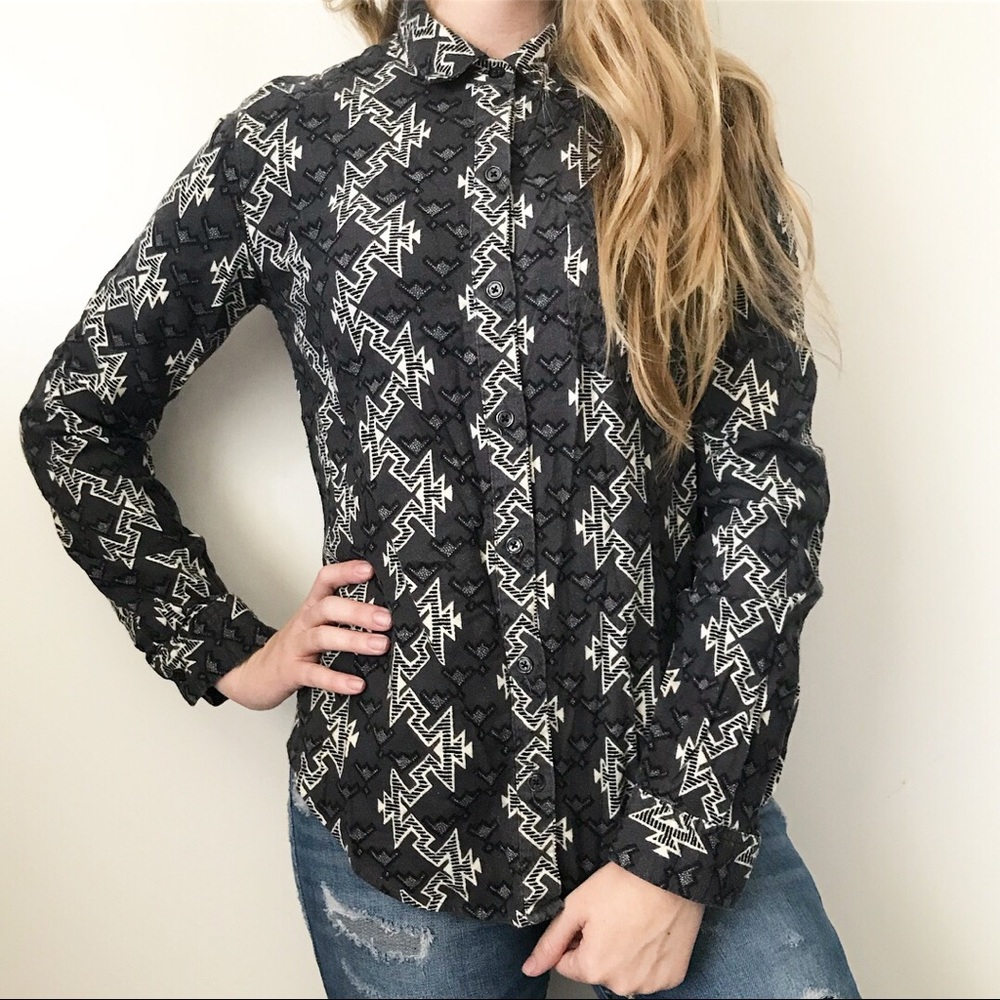 UO tribal button up flannel